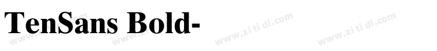 TenSans Bold字体转换